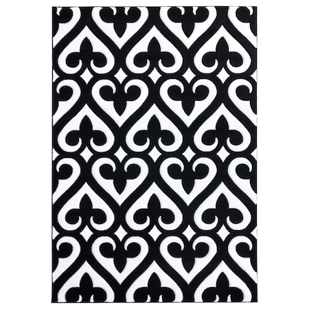 United Weavers Of America 2 ft. 7 in. x 4 ft. 2 in. Bristol Heartland Black Rectangle Rug 2050 11470 35C